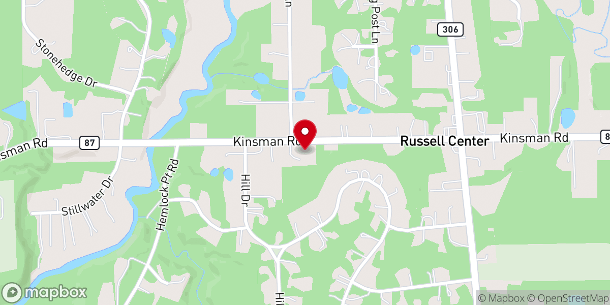 Map showing location of Ledgewood Christian Church