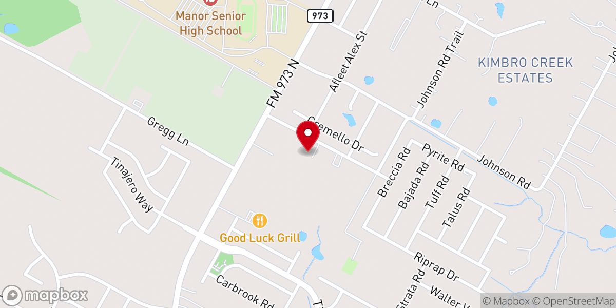 Map showing location of Crestview Baptist Church