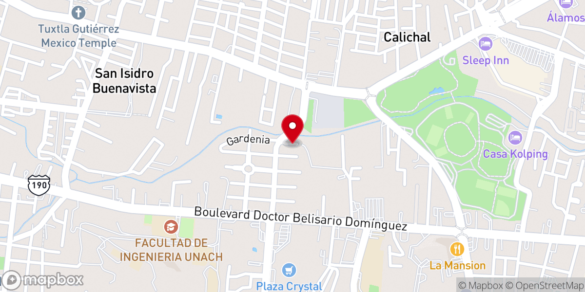 Map showing location of Iglesia Cristiana La Gran Roca