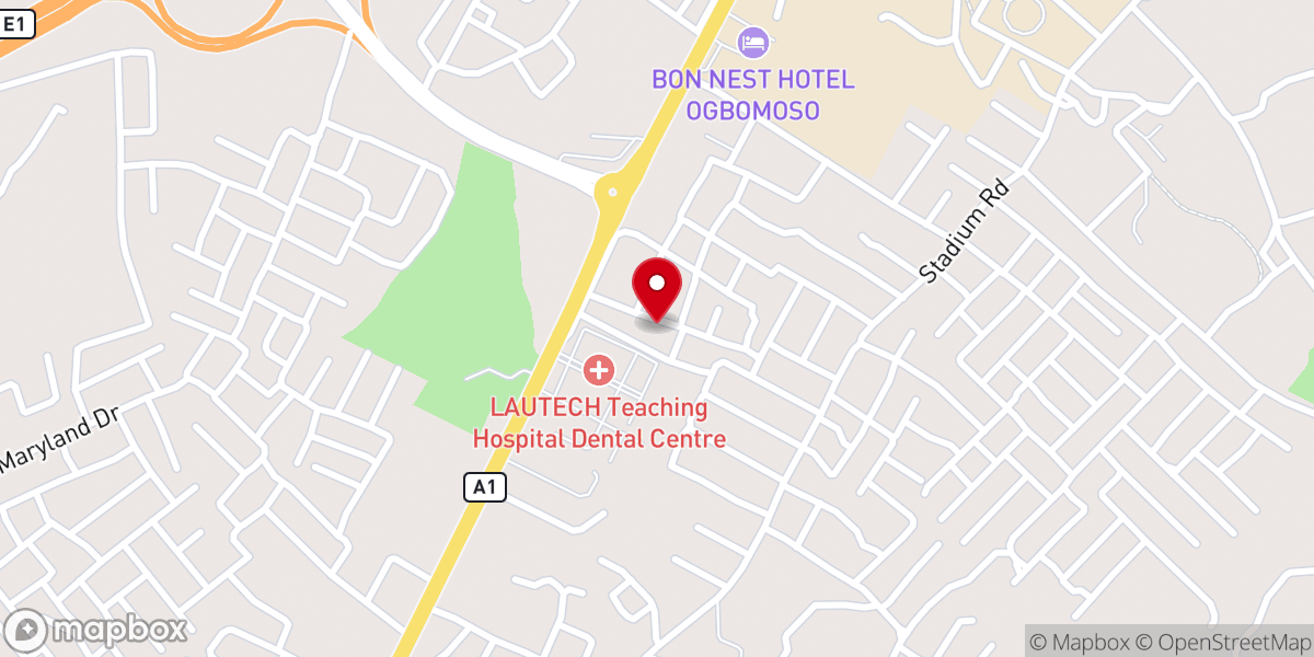 Map showing location of RCCG Celebration Sanctuary, Oyo Province 5