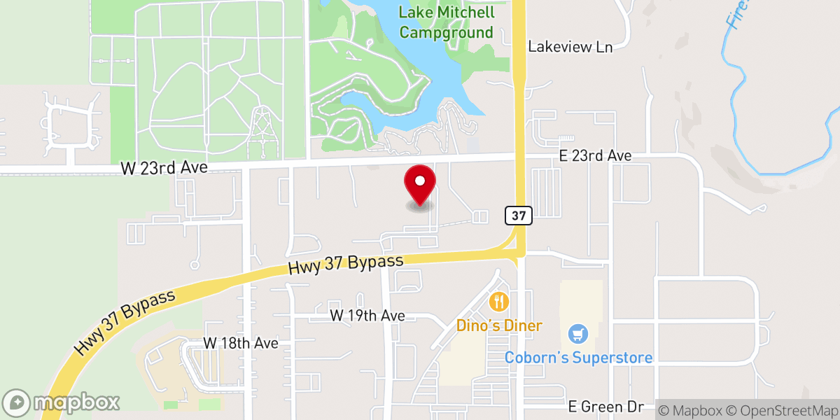 Map showing location of Northridge Baptist Church