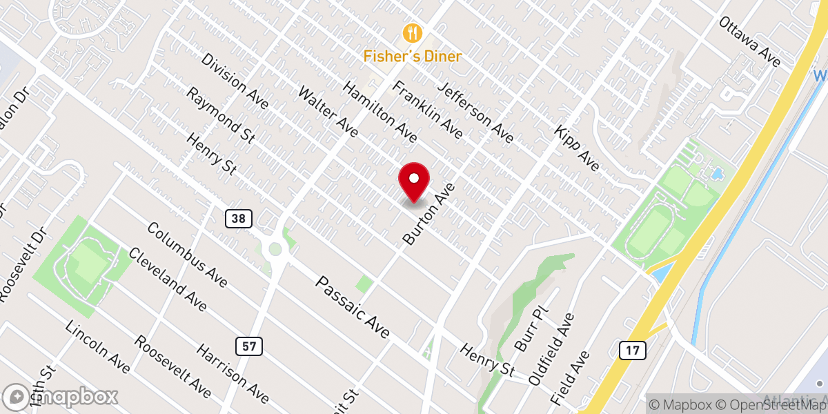 Map showing location of Christ First United Methodist Church