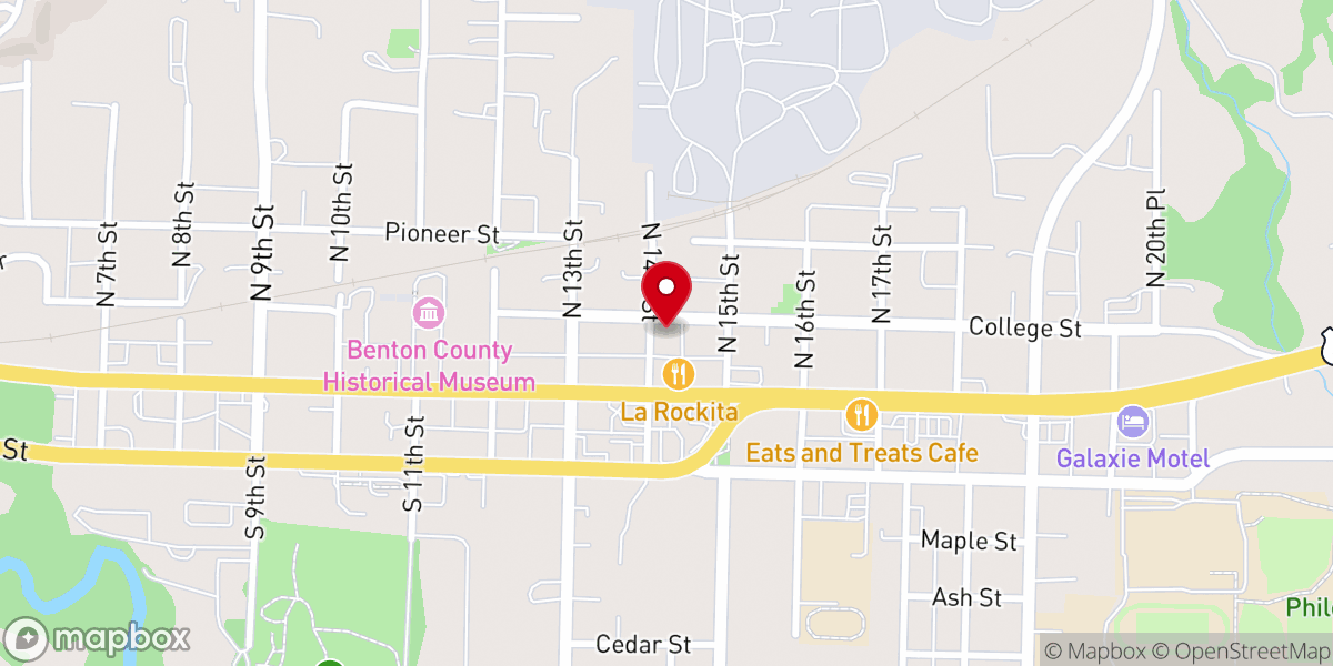 Map showing location of Philomath Community Church