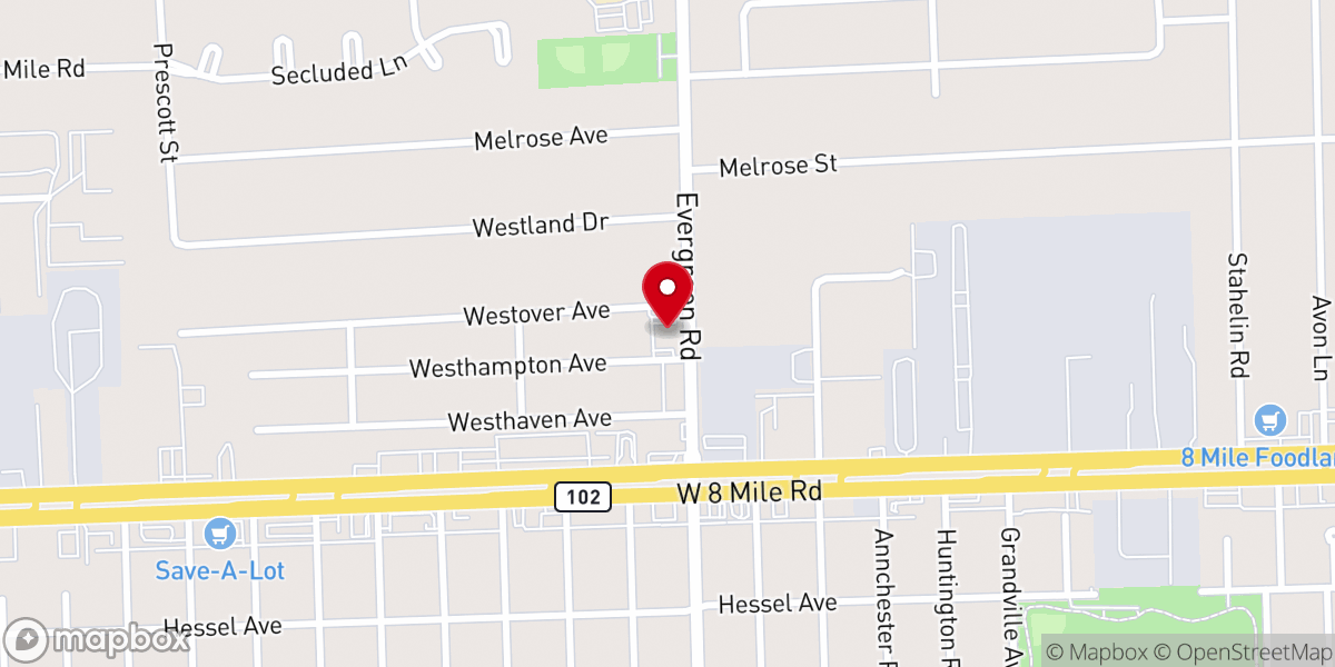 Map showing location of Good Shepard Missionary Baptist