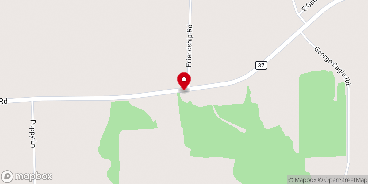 Map showing location of Friendship Missionary Baptist Church