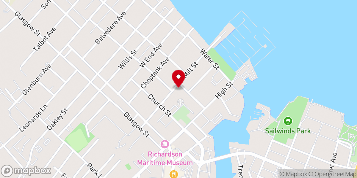 Map showing location of Redeemer Lutheran Church