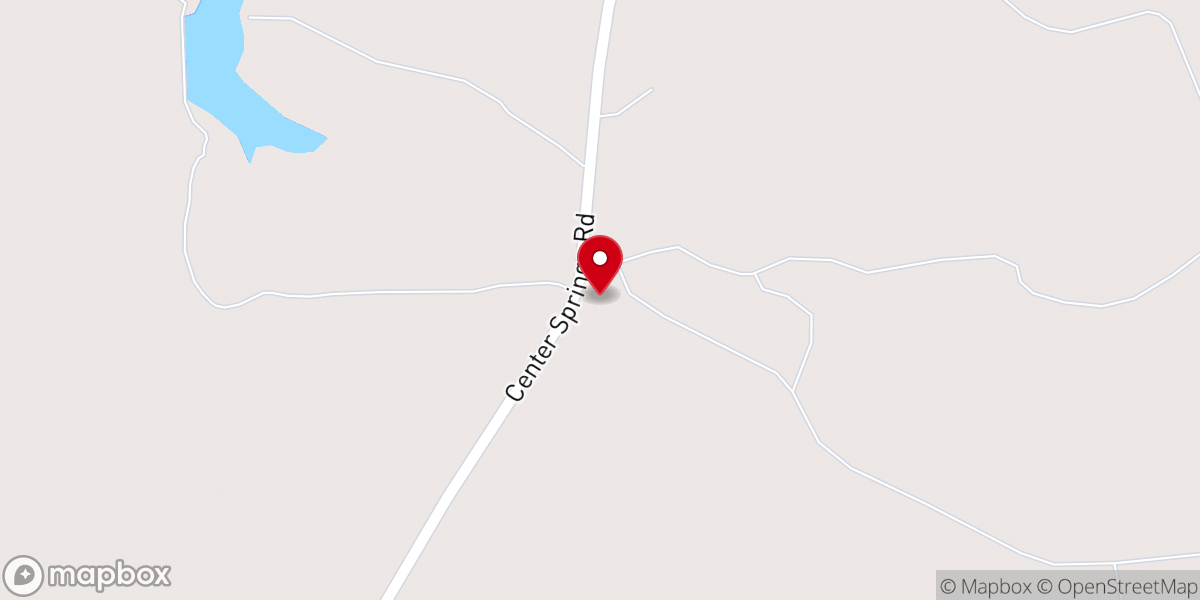 Map showing location of Simmon Ridge Church
