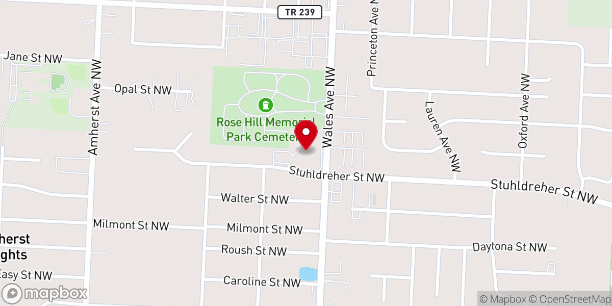 Map showing location of Calvary Chapel