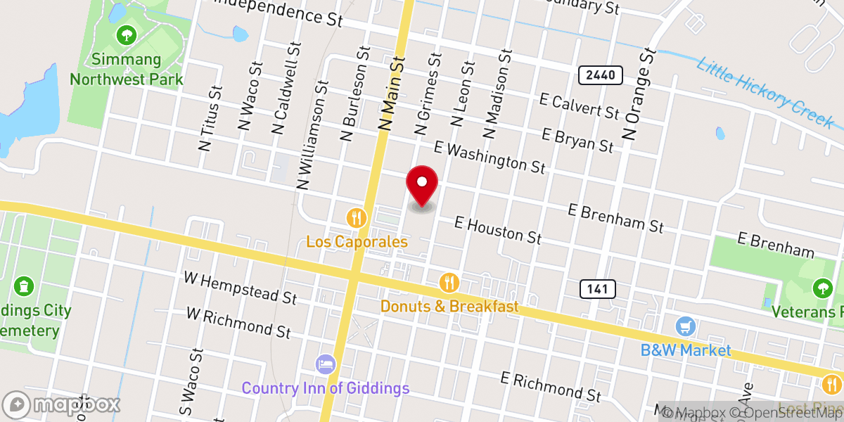 Map showing location of Immanuel Lutheran Church