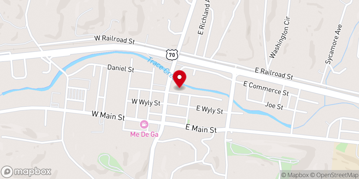 Map showing location of Waverly Public Works