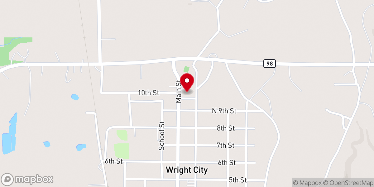 Map showing location of First Assembly of God