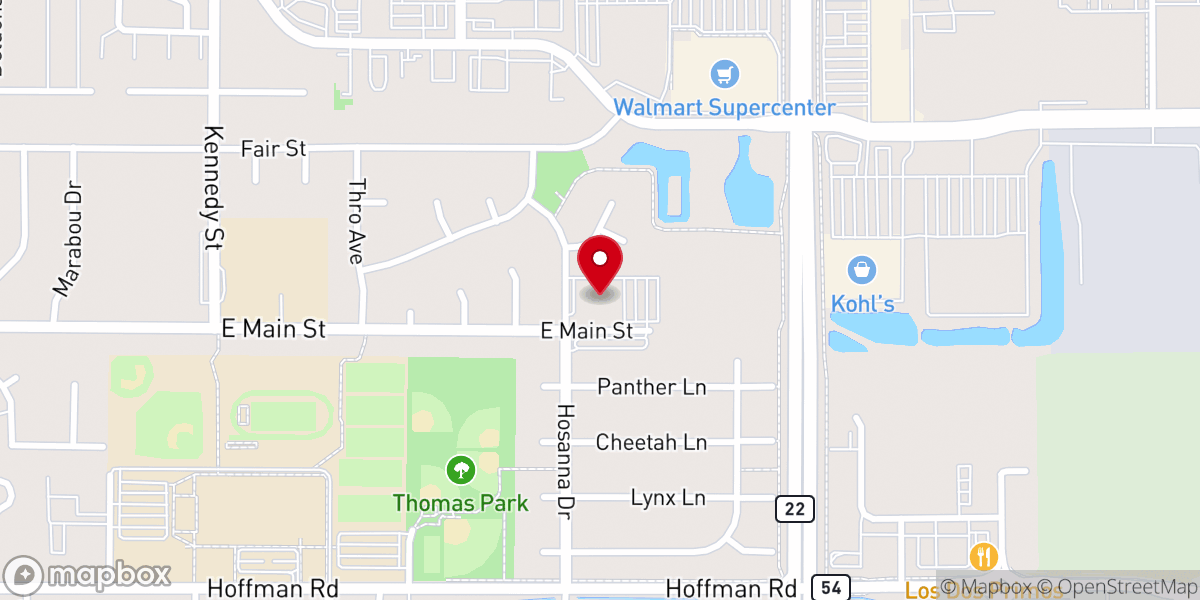 Map showing location of Sudanese Ev Lutheran Church