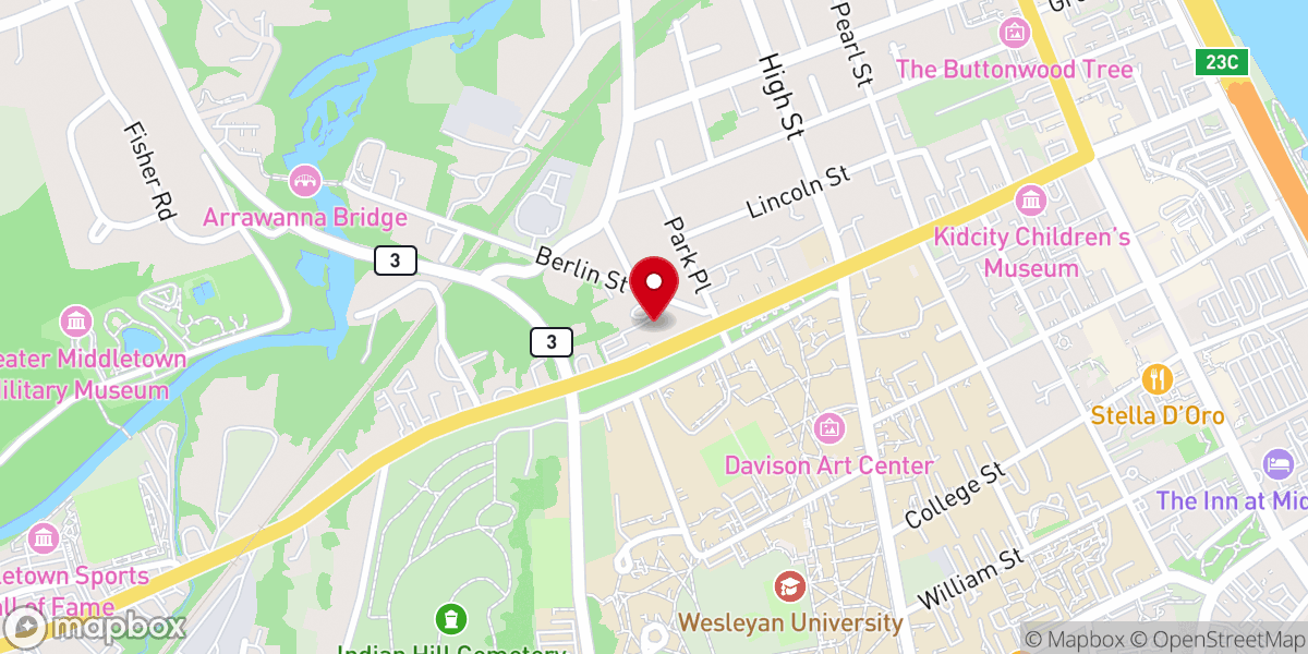 Map showing location of Middletown United Pentecostal Church