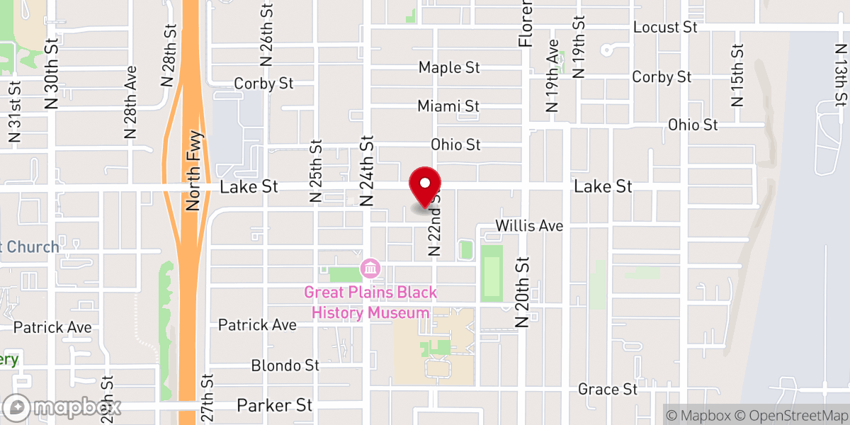 Map showing location of Saint John African Methodist Episcopal Church