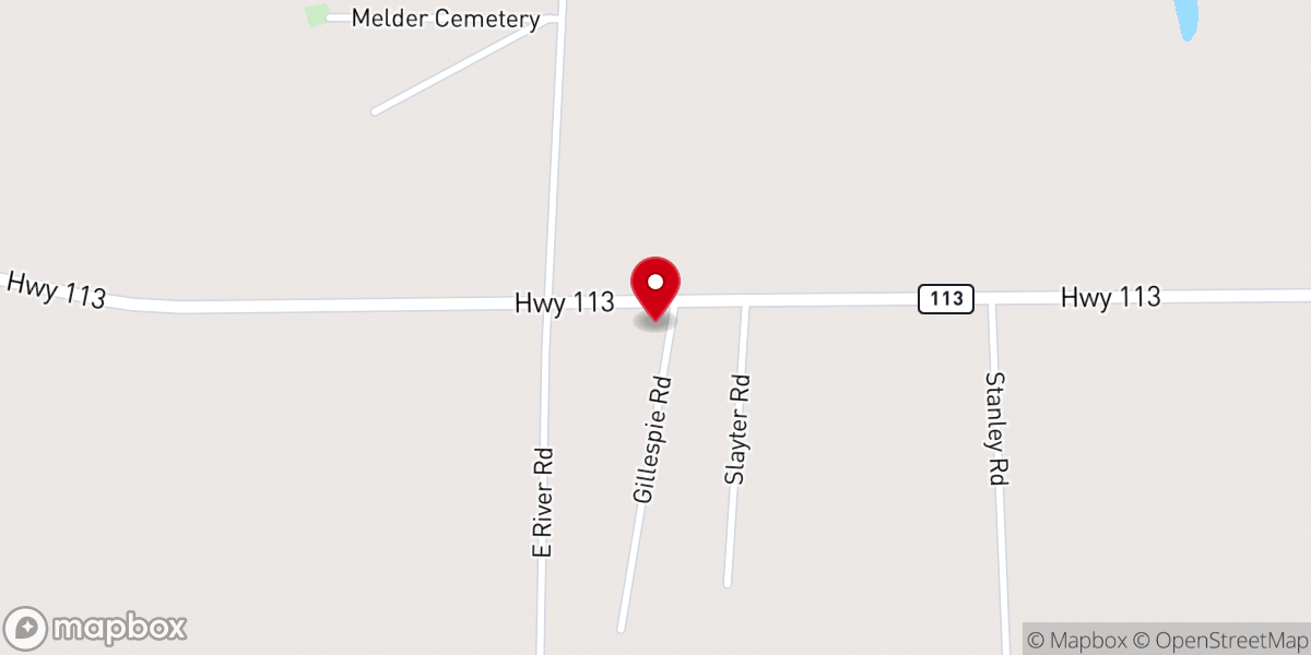 Map showing location of Davis Crossing Church