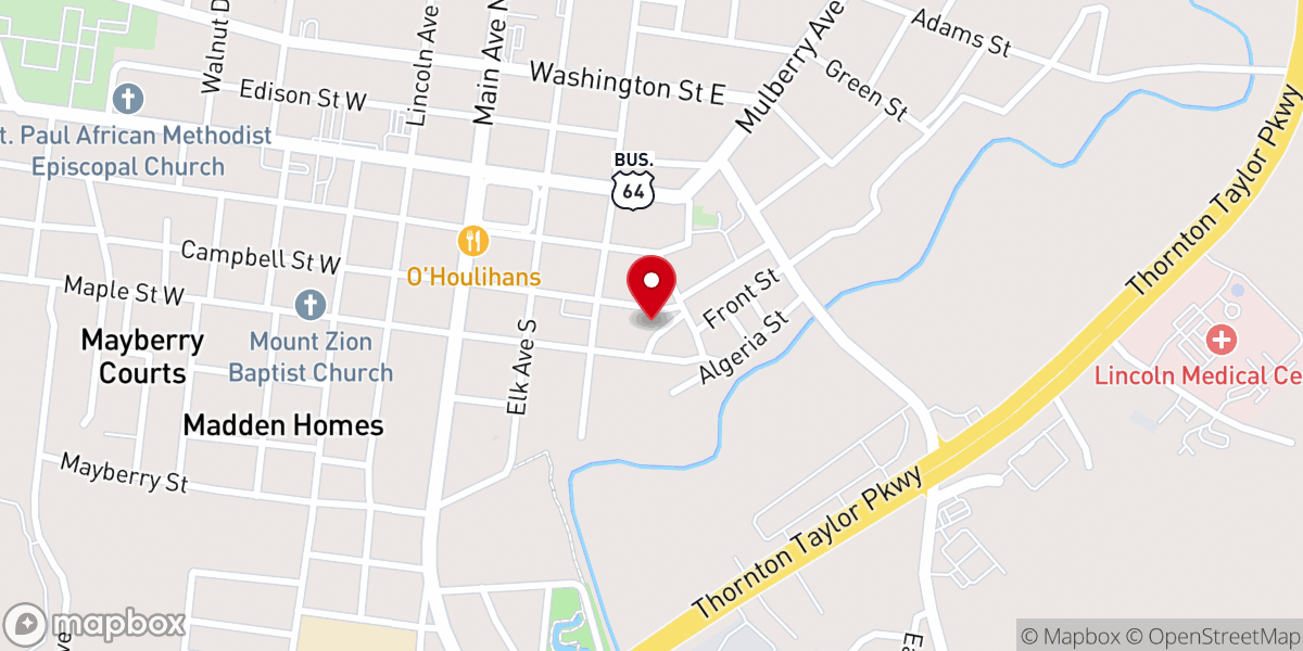 Map showing location of Hands of Mercy Center