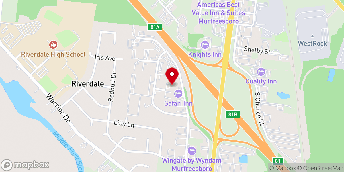 Map showing location of The Chapel at The Fire Church