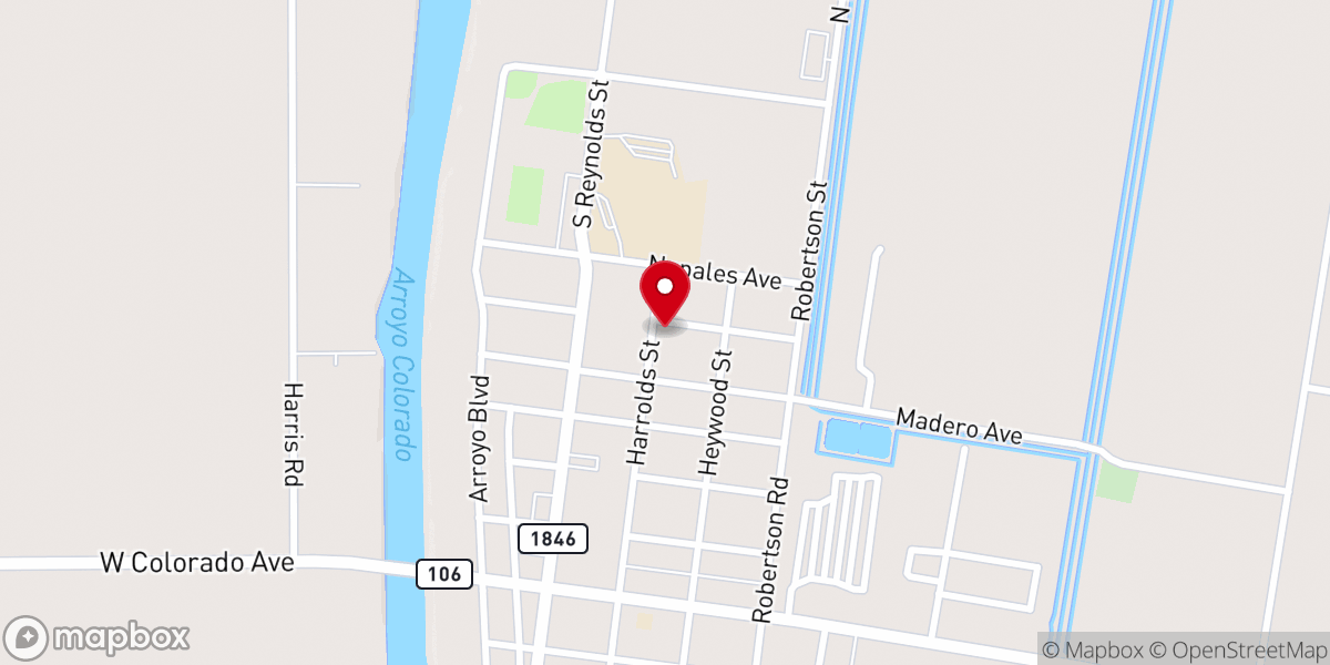 Map showing location of La Trinidad AG Church