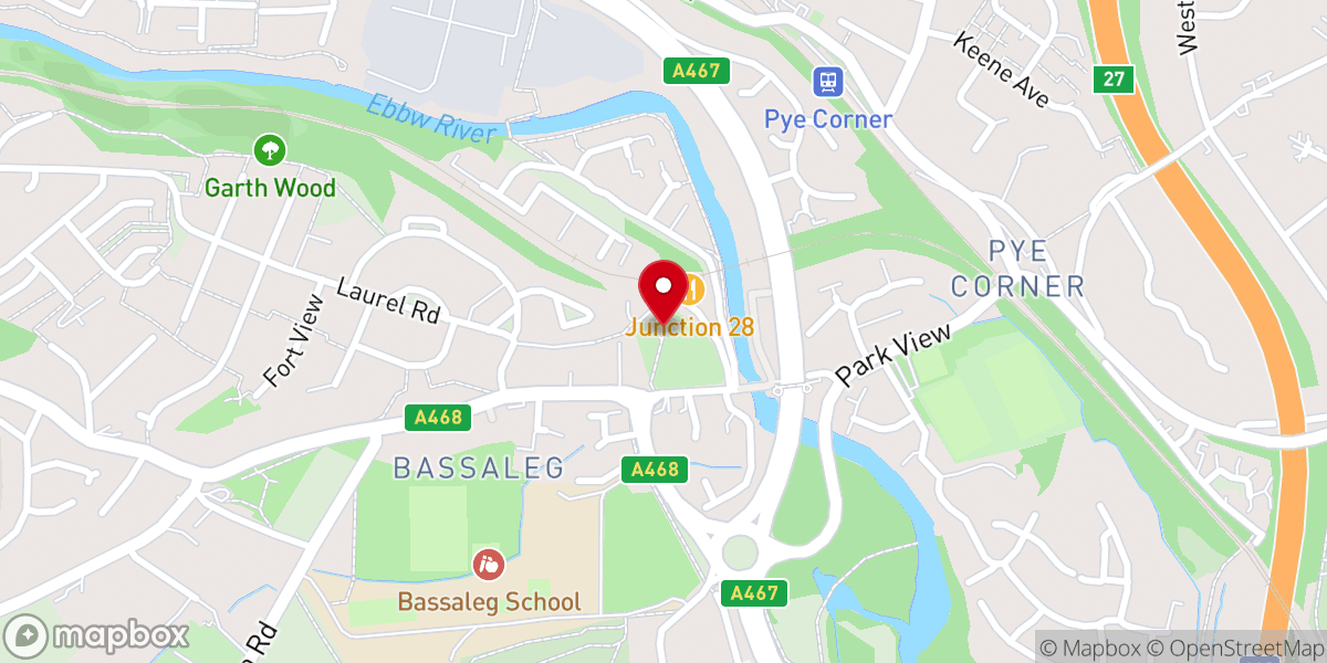Map showing location of St Basil's Church, Bassaleg