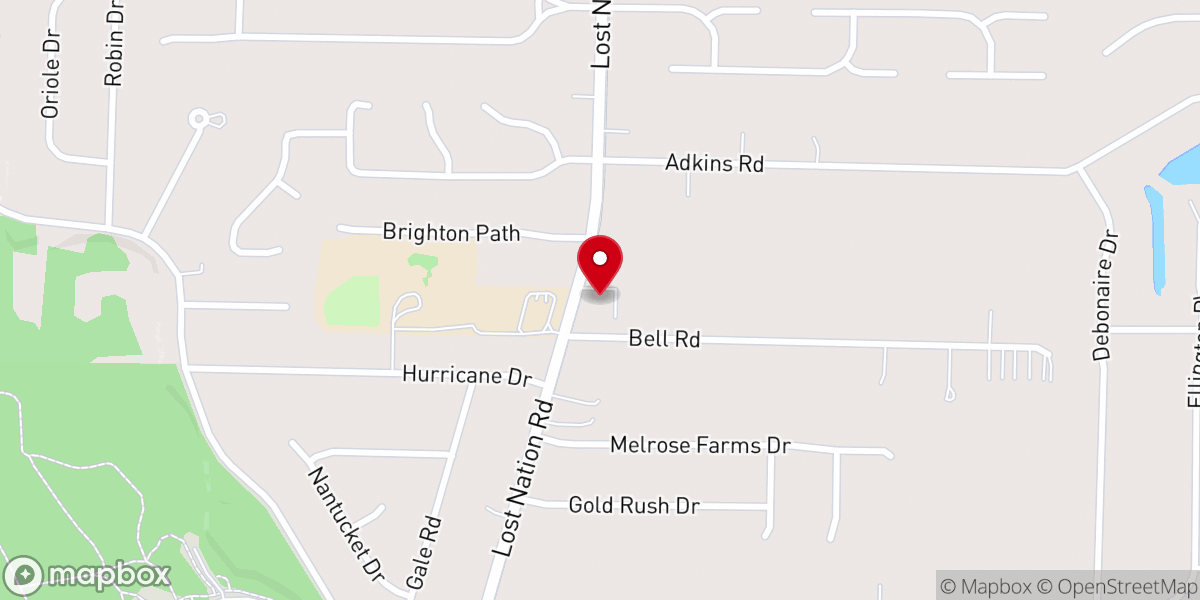 Map showing location of King of Kings Lutheran Church