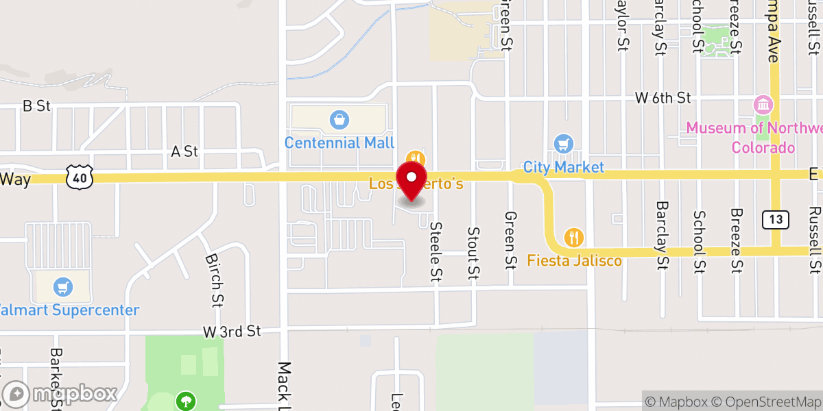 Map showing location of Craig Christian Church