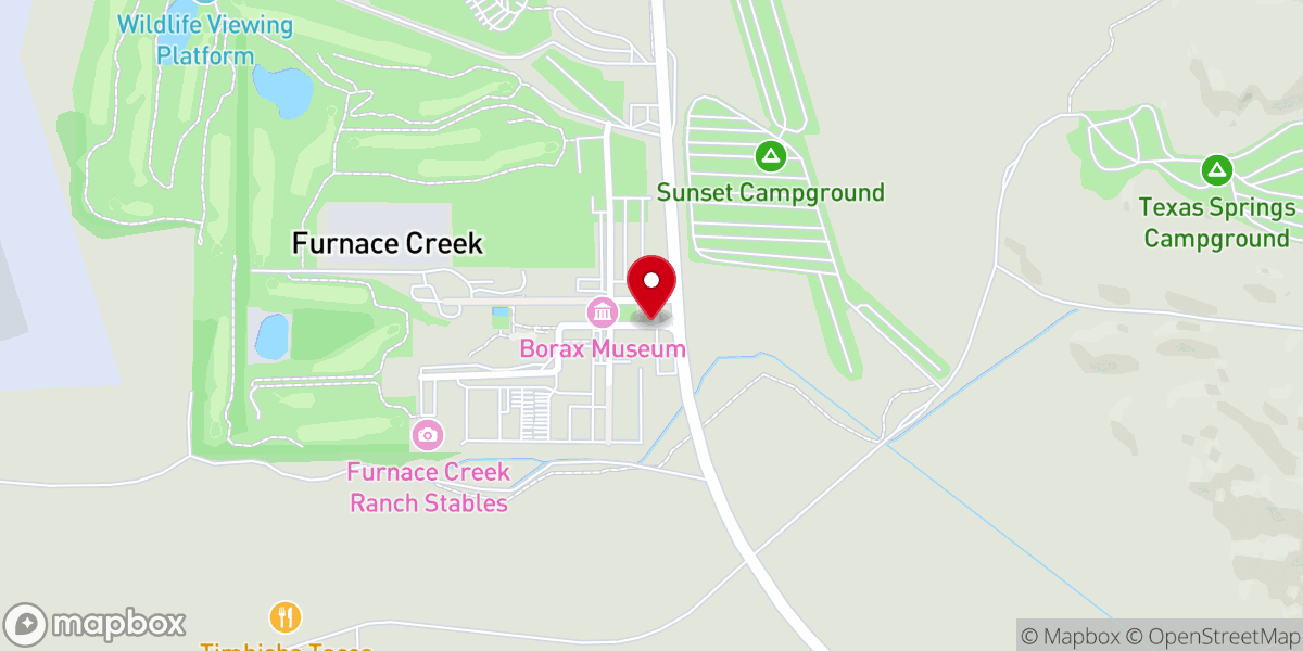 Map showing location of Furnace Creek Resort