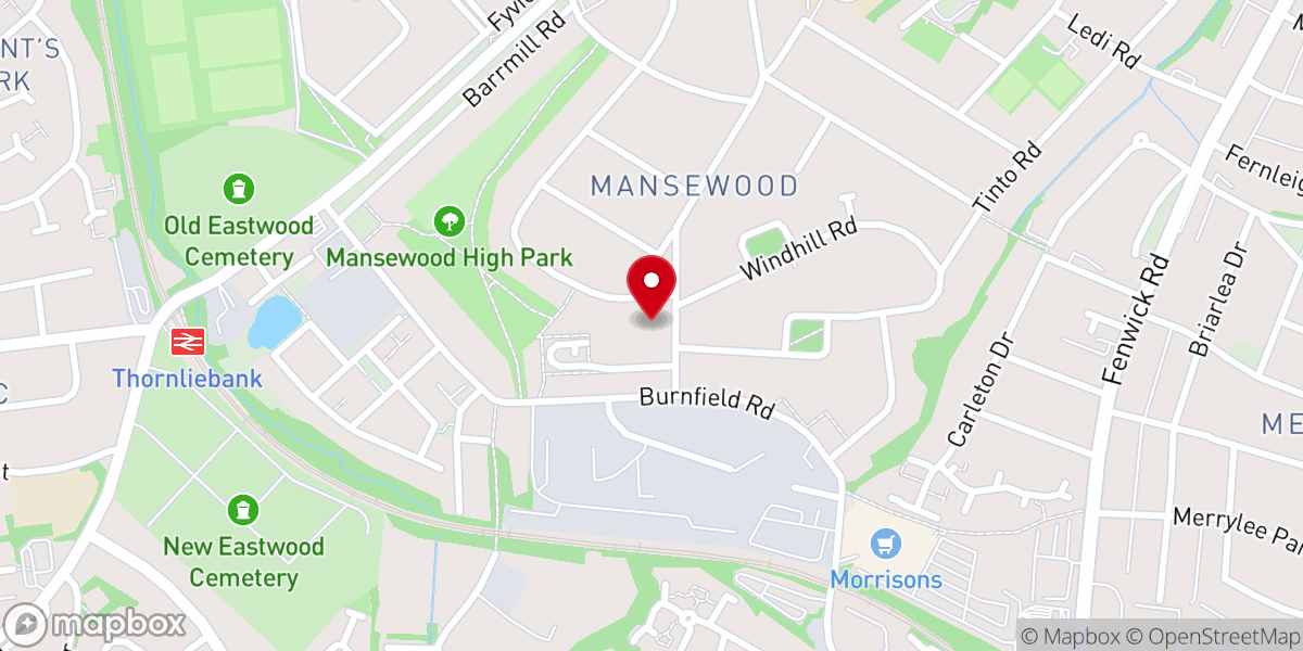 Map showing location of Holy Name Catholic Church