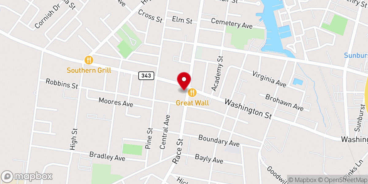 Map showing location of Wesleyan Church Hall