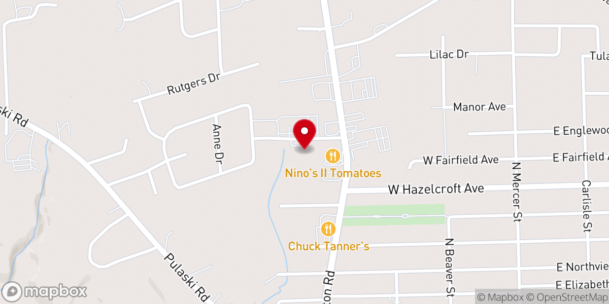 Map showing location of St George Greek Orthodox Church