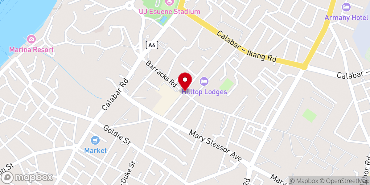 Map showing location of Christ Embassy