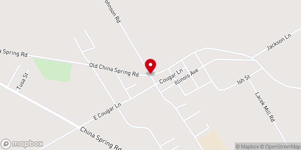 Map showing location of China Spring