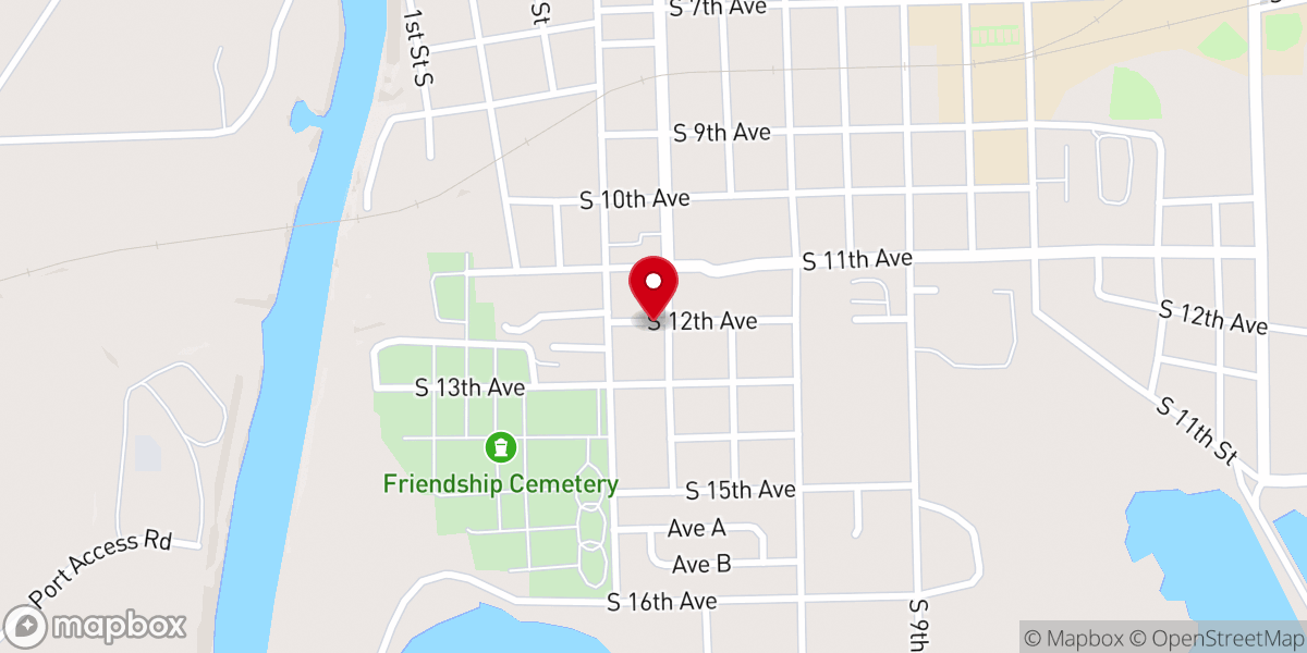Map showing location of Zion Gate Missionary Church