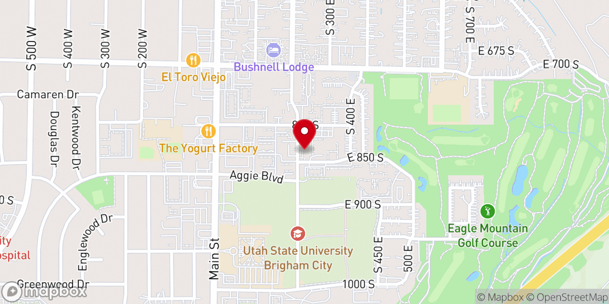 Map showing location of Aldersgate United Methodist Church