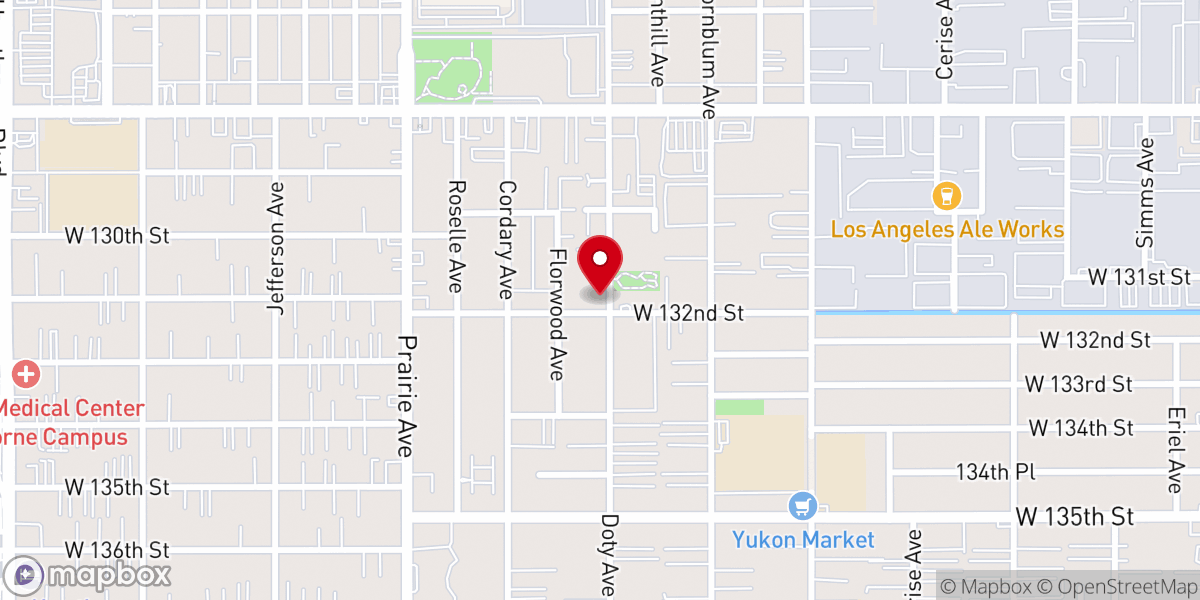 Map showing location of All Saints Anglican
