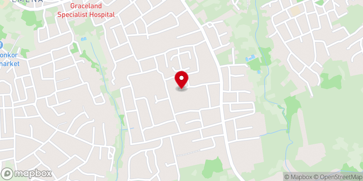 Map showing location of Appiadu Methodist Church