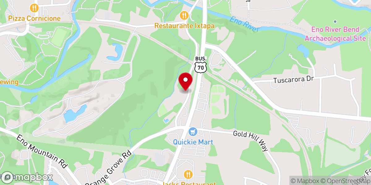 Map showing location of Exchange Club of Hillsborough