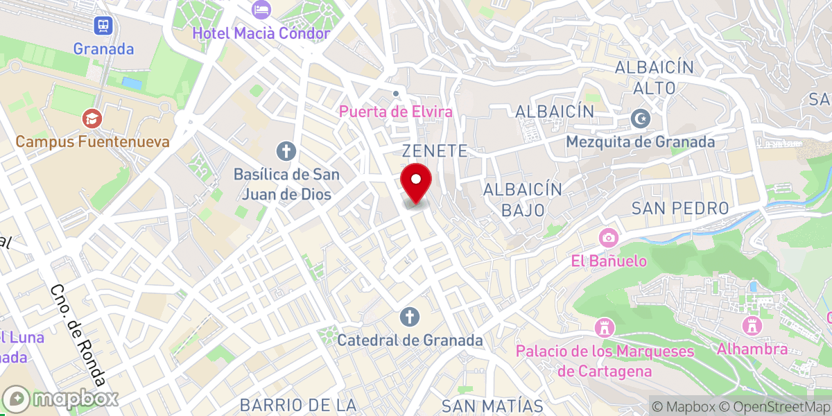 Map showing location of Iglesia de Santiago