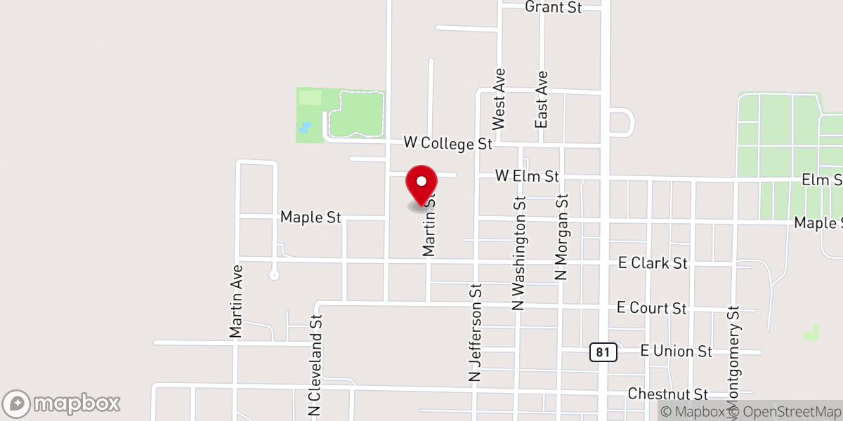 Map showing location of Journey of Faith Fellowship