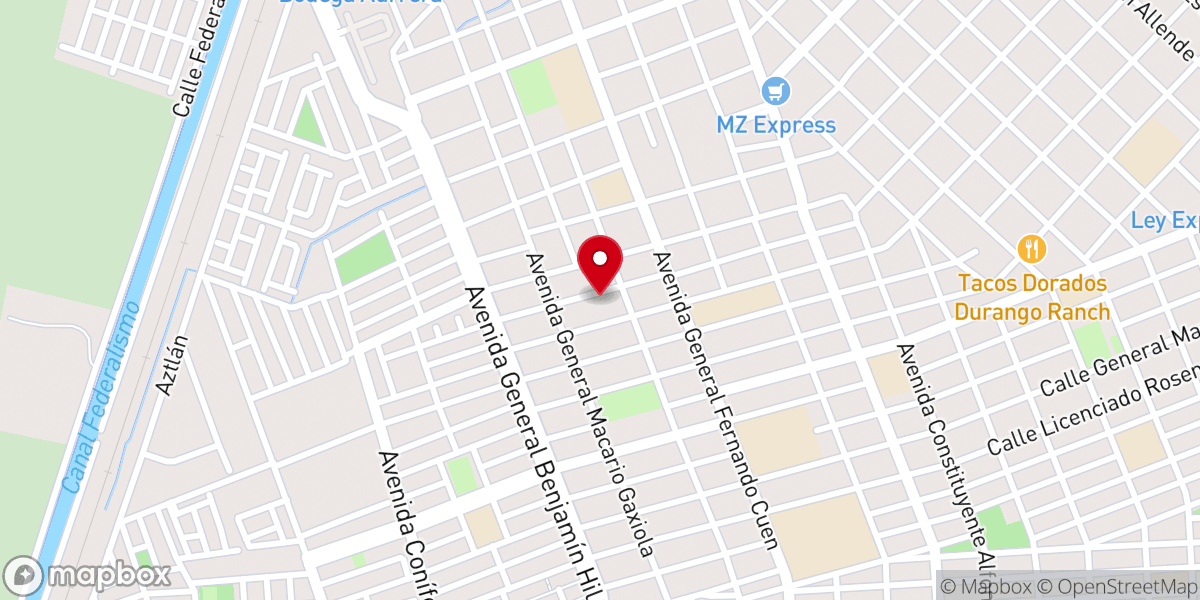Map showing location of Centro Cristiano Morada Sion
