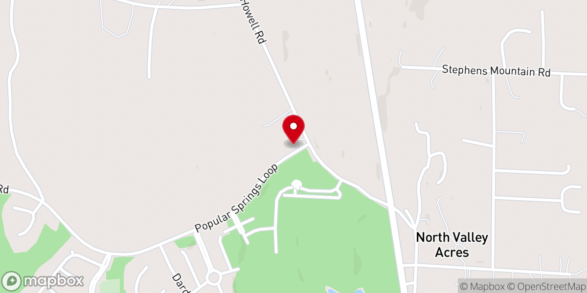 Map showing location of Popular Spring Christian Methodist Episcopal Church