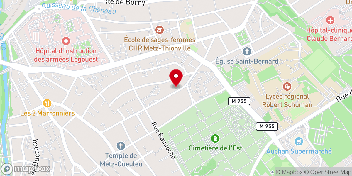 Map showing location of L’Église de Jésus-Christ des Saints des Derniers Jours