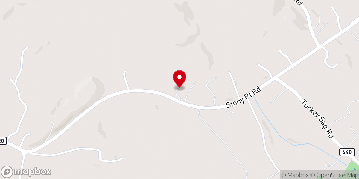 Map showing location of Piedmont Christian Church