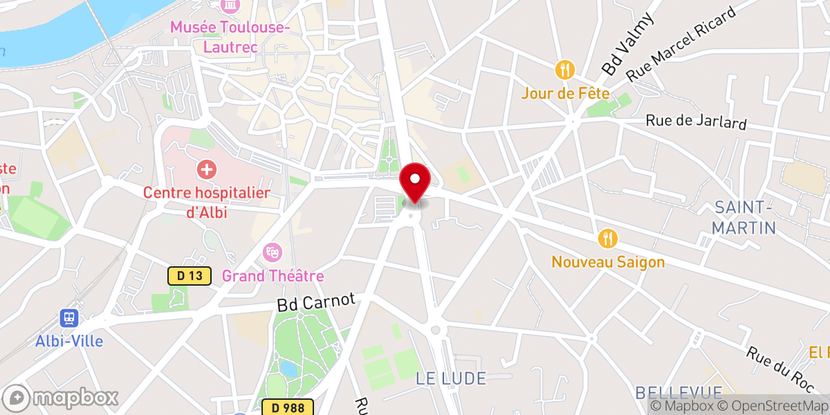 Map showing location of Cathédrale