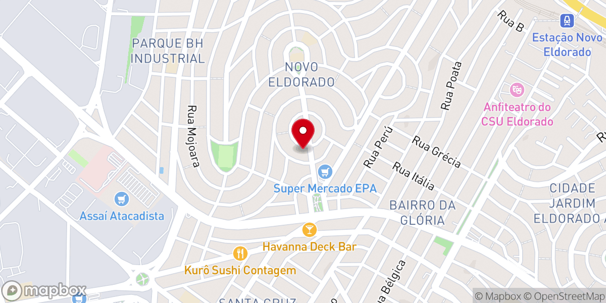 Map showing location of Igreja Evangélica Filadélfia