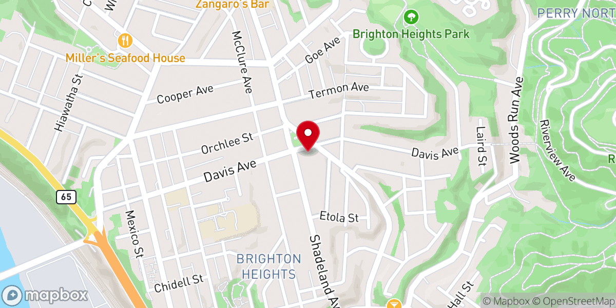 Map showing location of New Life Family Worship Center