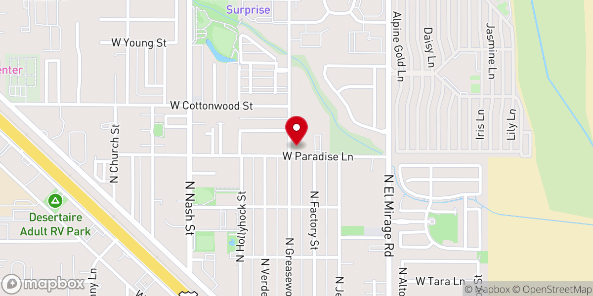 Map showing location of Pan de Vida Iglesia Luterana