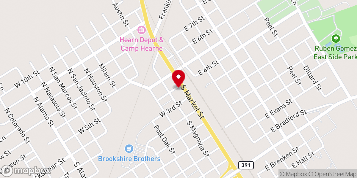 Map showing location of Thrift Store