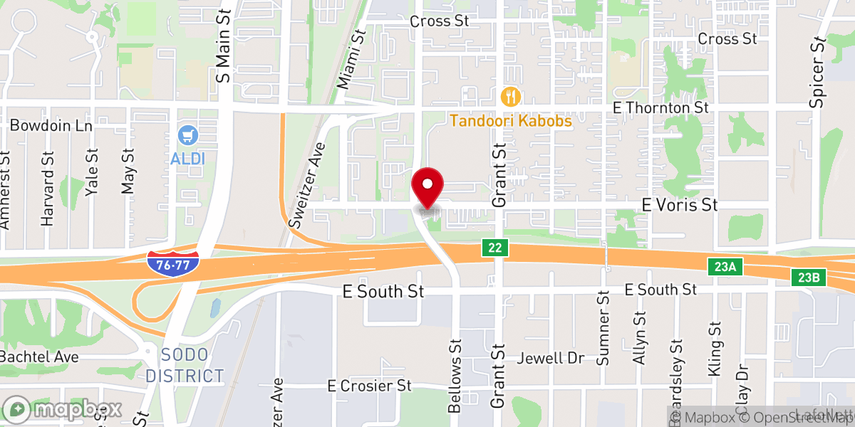 Map showing location of St Paul Fire Baptized Holiness Church