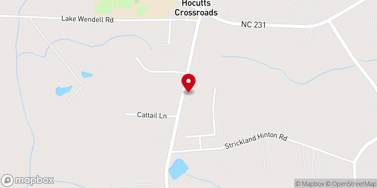 Map showing location of Corinth Baptist Church
