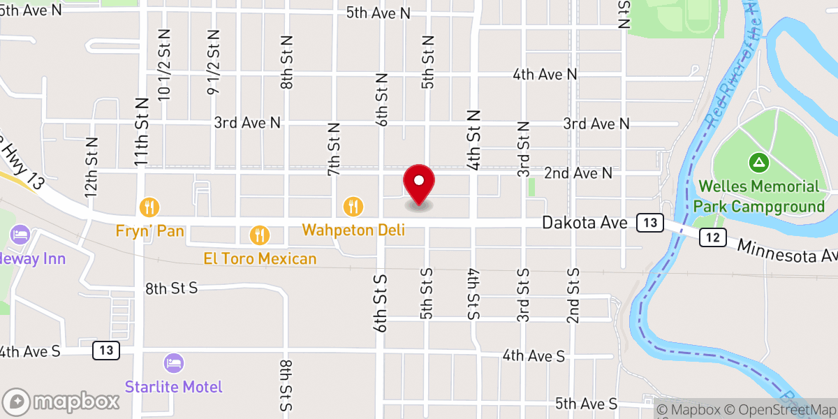 Map showing location of River of Life Community Church